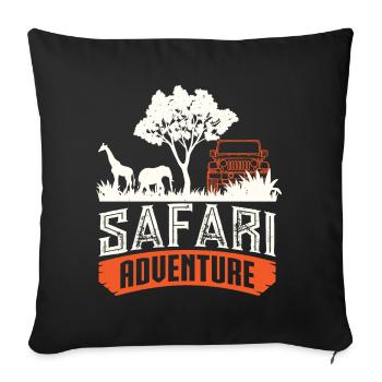 Safari Big five - Sofakissenbezug 45 x 45 cm - Schwarz - Vorne
