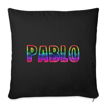 Pablo RS Rainbow - Sofa pillowcase 17,3'' x 17,3'' (45 x 45 cm) - black - Front