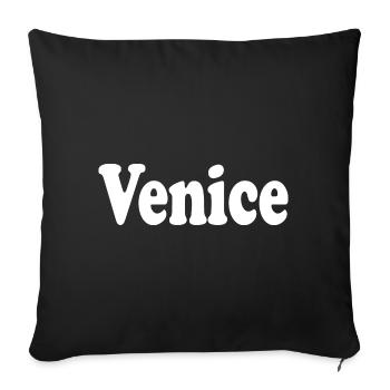 Venice - Sofa pillowcase 17,3'' x 17,3'' (45 x 45 cm) - black - Front