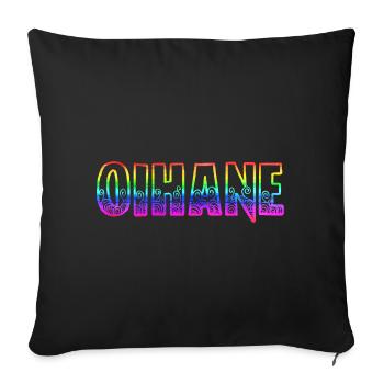 Oihane RS Arc-en-ciel - Housse de coussin décorative 45 x 45 cm - noir - Devant