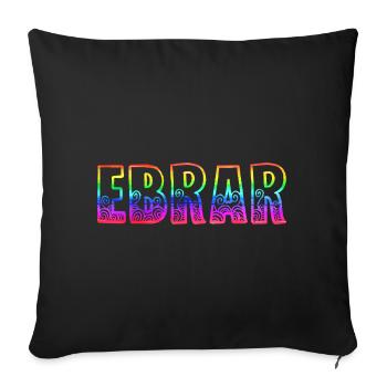 Ebrar RS Arc-en-ciel - Housse de coussin décorative 45 x 45 cm - noir - Devant