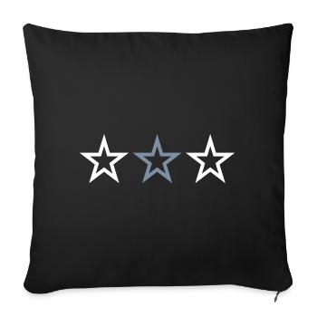 3 STARS - Sofa pillowcase 17,3'' x 17,3'' (45 x 45 cm) - black - Front