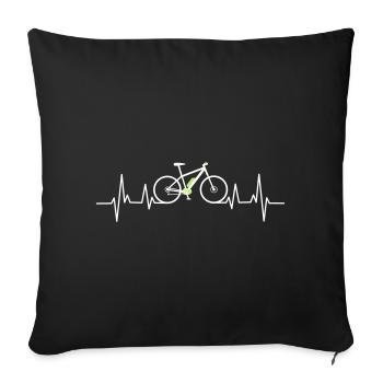 Ebike e-bike pedelec gift bicycle eMTB - Sofa pillowcase 17,3'' x 17,3'' (45 x 45 cm) - black - Front