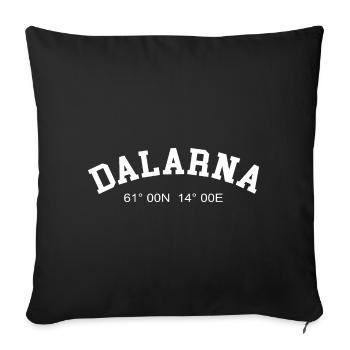 Dalarna Schweden Koordinaten GPS Karte Wandern - Sofakissenbezug 45 x 45 cm - Schwarz - Vorne