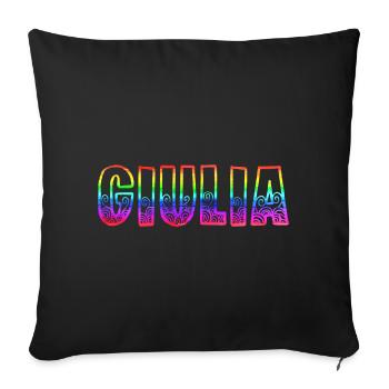 giulia rs rainbow - Sofa pillowcase 17,3'' x 17,3'' (45 x 45 cm) - black - Front