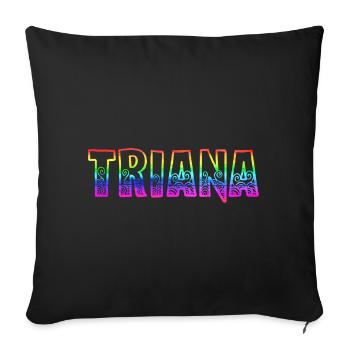 triana rs rainbow - Sofa pillowcase 17,3'' x 17,3'' (45 x 45 cm) - black - Front