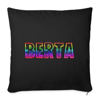 Berta rs Arc-en-ciel - Housse de coussin décorative 45 x 45 cm - noir - Devant
