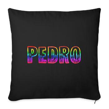 L’arc-en-ciel de Pedro R - Housse de coussin décorative 45 x 45 cm - noir - Devant