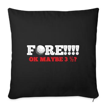 Golfplatz zum Golfen Golf - Sofakissenbezug 45 x 45 cm - Schwarz - Vorne