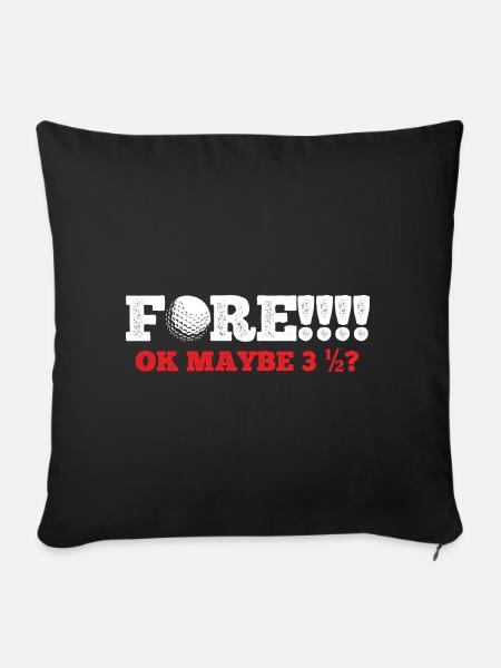 Golfplatz zum Golfen Golf - Sofakissenbezug 45 x 45 cm - Schwarz