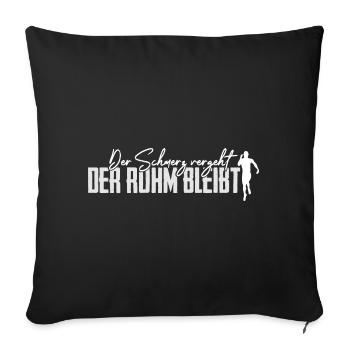 Jogging Der Schmerz Vergeht Der Ruhm Bleibt Motiv - Sofakissenbezug 45 x 45 cm - Schwarz - Vorne