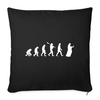 Kerze - Evolution des Menschen / Darwin - Sofakissenbezug 45 x 45 cm - Schwarz - Vorne