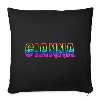gianna rs regenbogen - Sofakissenbezug 45 x 45 cm - Schwarz - Vorne