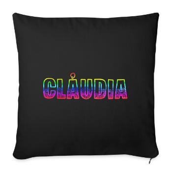 Claudia RS Arc-en-ciel - Housse de coussin décorative 45 x 45 cm - noir - Devant
