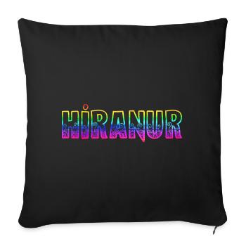 Hiranur RS Arc-en-ciel - Housse de coussin décorative 45 x 45 cm - noir - Devant