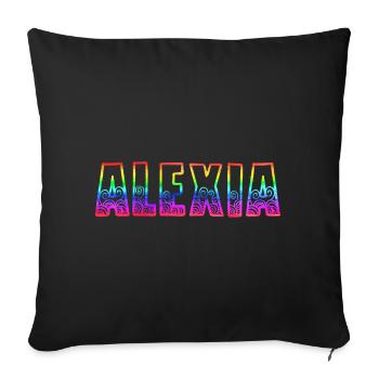 alexia rs regenbogen - Sofakissenbezug 45 x 45 cm - Schwarz - Vorne