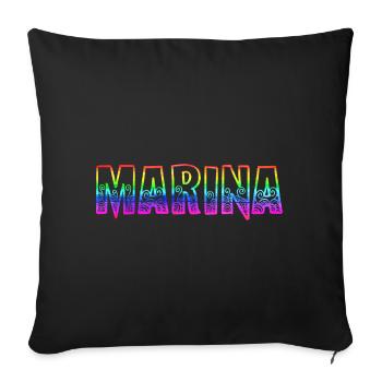marina rs rainbow - Sofa pillowcase 17,3'' x 17,3'' (45 x 45 cm) - black - Front
