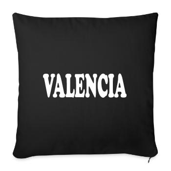 Valencia - Sofa pillowcase 17,3'' x 17,3'' (45 x 45 cm) - black - Front