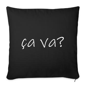 Ça Va – Design d’expression française décontracté - Housse de coussin décorative 45 x 45 cm - noir - Devant