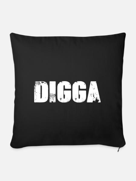 Digga - Sofakissenbezug 45 x 45 cm - Schwarz