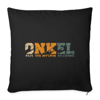 Onkel Pate Mythos Legende - Sofakissenbezug 45 x 45 cm - Schwarz - Vorne