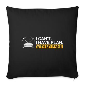 Gold Digger Gold Panning Gold Mining Designs - Sofa pillowcase 17,3'' x 17,3'' (45 x 45 cm) - black - Front