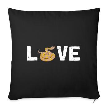 King python design for snake lovers - Sofa pillowcase 17,3'' x 17,3'' (45 x 45 cm) - black - Front