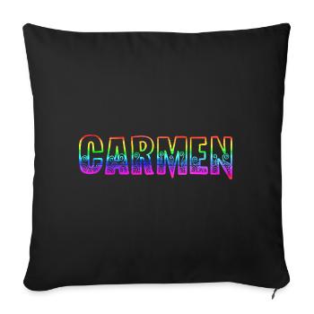 carmen rs rainbow - Sofa pillowcase 17,3'' x 17,3'' (45 x 45 cm) - black - Front