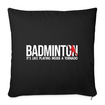 Badminton - Sofakissenbezug 45 x 45 cm - Schwarz - Vorne