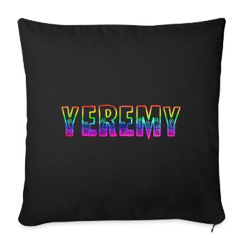 yeremy rs regenbogen - Sofakissenbezug 45 x 45 cm - Schwarz - Vorne
