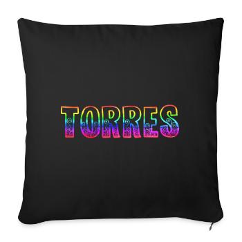 Torres RS Rainbow - Sofa pillowcase 17,3'' x 17,3'' (45 x 45 cm) - black - Front