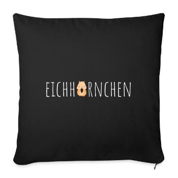 Eichhörnchen Kinder Geschenk Geburtstag Pyjama Sc - Sofakissenbezug 45 x 45 cm - Schwarz - Vorne