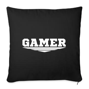 Gamer - Sofakissenbezug 45 x 45 cm - Schwarz - Vorne