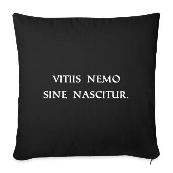 no one is born without mistakes - Sofa pillowcase 17,3'' x 17,3'' (45 x 45 cm) - black - Front