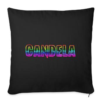 candela rs regenbogen - Sofakissenbezug 45 x 45 cm - Schwarz - Vorne