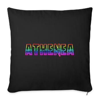 athenea rs regenbogen - Sofakissenbezug 45 x 45 cm - Schwarz - Vorne