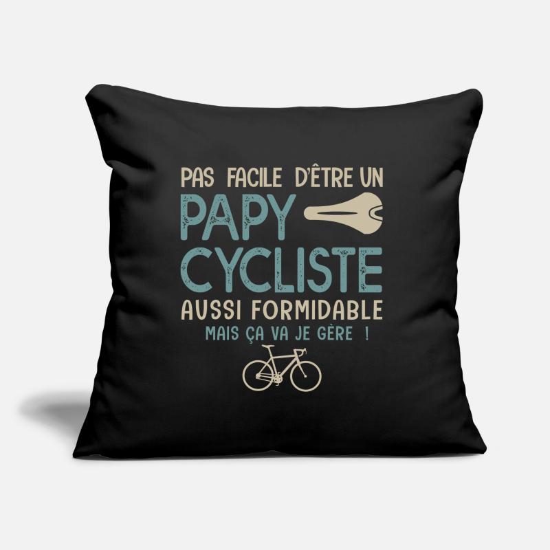papy cycliste formidable vélo velo vélos Housse de coussin décorative 45 x 45 cm