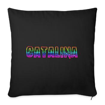 Catalina RS Rainbow - Sofa pillowcase 17,3'' x 17,3'' (45 x 45 cm) - black - Front