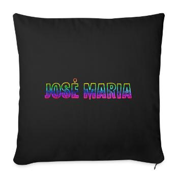 José Maria RS Rainbow - Sofa pillowcase 17,3'' x 17,3'' (45 x 45 cm) - black - Front