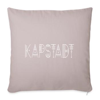 Cape Town lettering white - Sofa pillowcase 17,3'' x 17,3'' (45 x 45 cm) - light taupe - Front