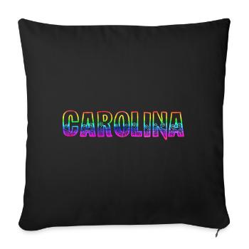 carolina rs rainbow - Sofa pillowcase 17,3'' x 17,3'' (45 x 45 cm) - black - Front