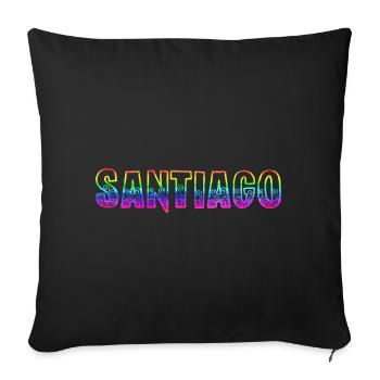 Santiago RS Arc-en-ciel - Housse de coussin décorative 45 x 45 cm - noir - Devant