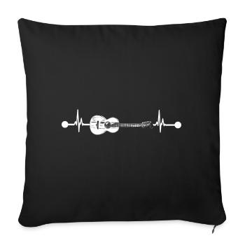 Gitarren Herzschlag Gitarre Frequenz Musik Design - Sofakissenbezug 45 x 45 cm - Schwarz - Vorne