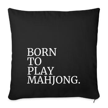 Lustige Mahjong-| Mahjong-Legende | Mahjong-Spieler - Sofakissenbezug 45 x 45 cm - Schwarz - Vorne