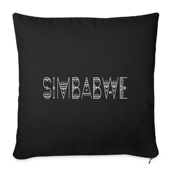 Simbabwe - Sofakissenbezug 45 x 45 cm - Schwarz - Vorne