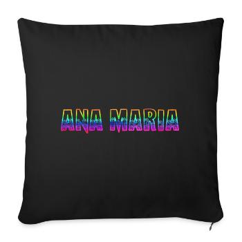 Ana Maria RS Arc-en-ciel - Housse de coussin décorative 45 x 45 cm - noir - Devant