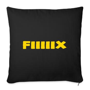 fiiiiix fix Jugendsprache teen - Sofakissenbezug 45 x 45 cm - Schwarz - Vorne