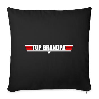 top grandpa - Sofa pillowcase 17,3'' x 17,3'' (45 x 45 cm) - black - Front