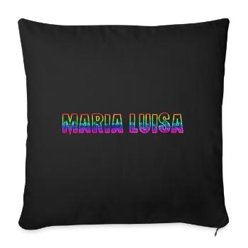 maria luisa rs regenbogen - Sofakissenbezug 45 x 45 cm - Schwarz - Vorne