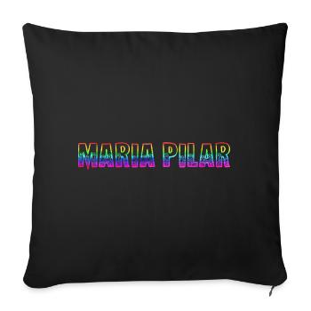 maria pilar rs regenbogen - Sofakissenbezug 45 x 45 cm - Schwarz - Vorne